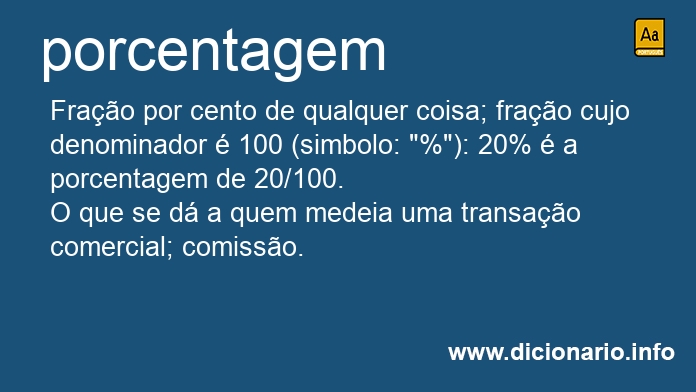 Significado de porcentagem