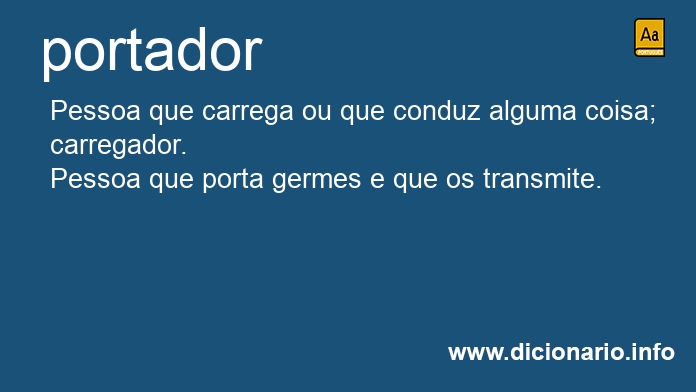 Significado de portador