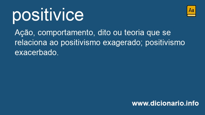 Significado de positivice