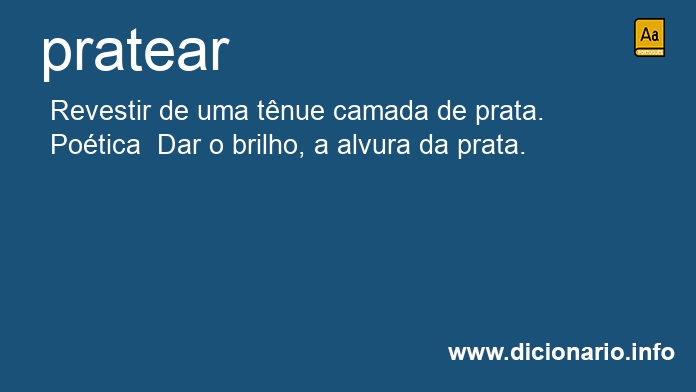 Significado de pratear