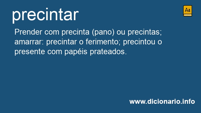 Significado de precintar