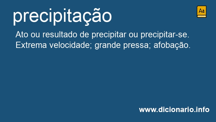 Significado de precipitaes