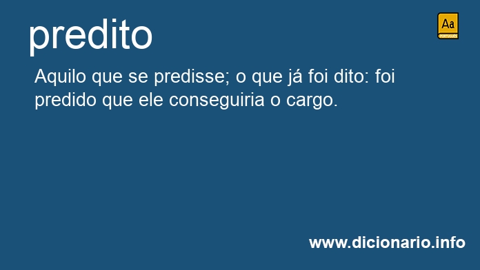 Significado de predita