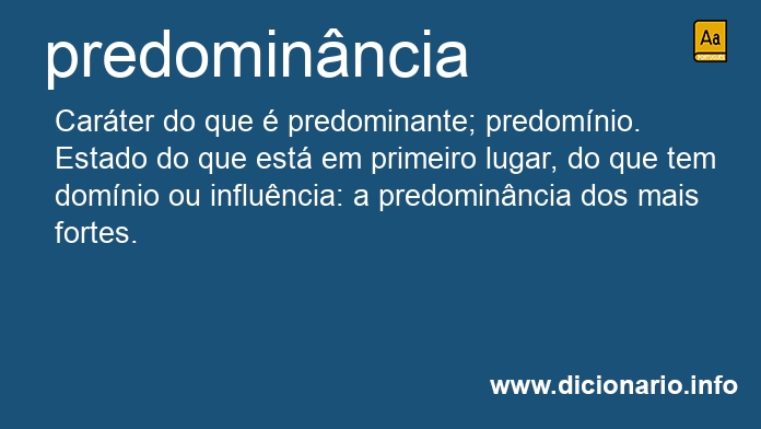 Significado de predominncias