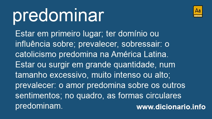 Significado de predominaramos