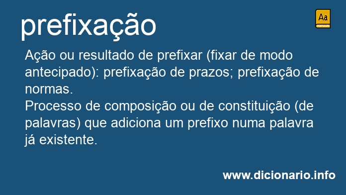 Significado de prefixao