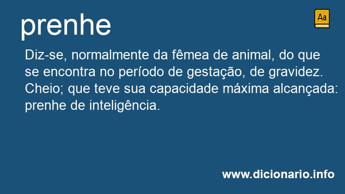 Significado de prenhes