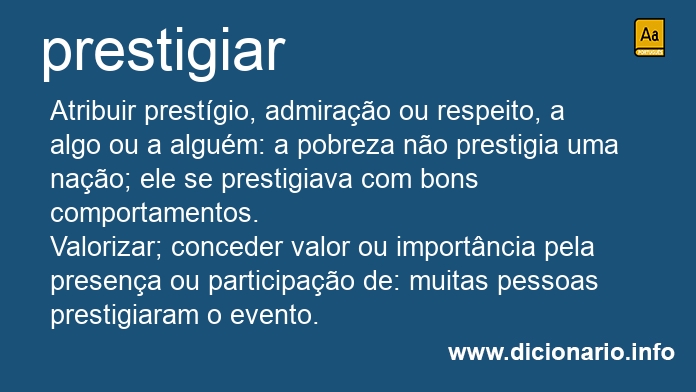 Significado de prestigiais