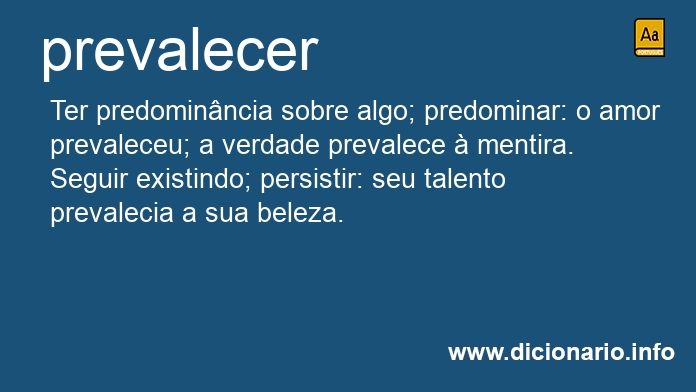 Significado de prevalecer