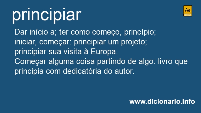 Significado de principiasses