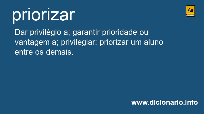 Significado de priorizai