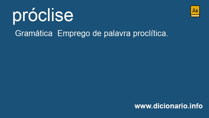 Significado de prclise