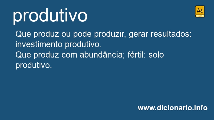 Significado de produtiva