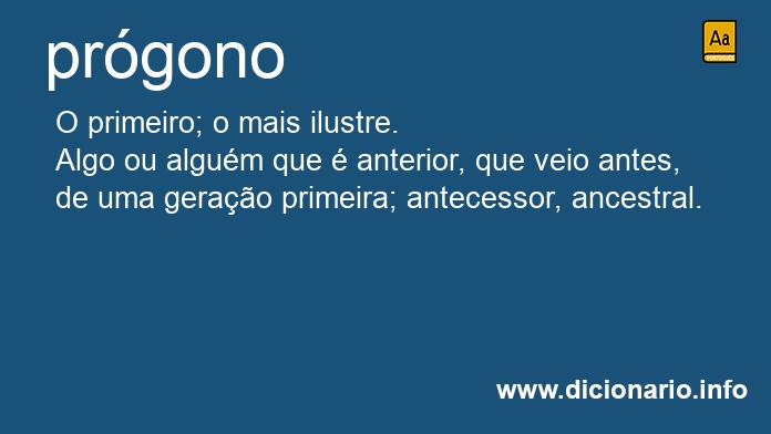 Significado de prgono