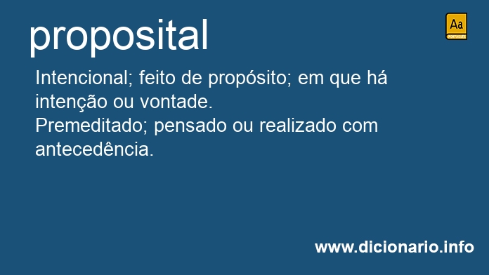 Significado de propositais