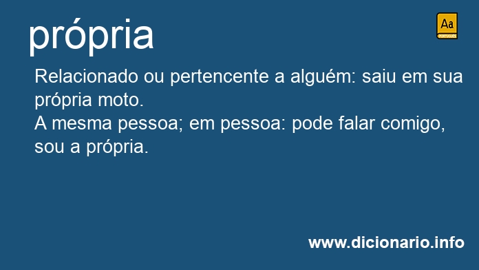 Significado de prprias