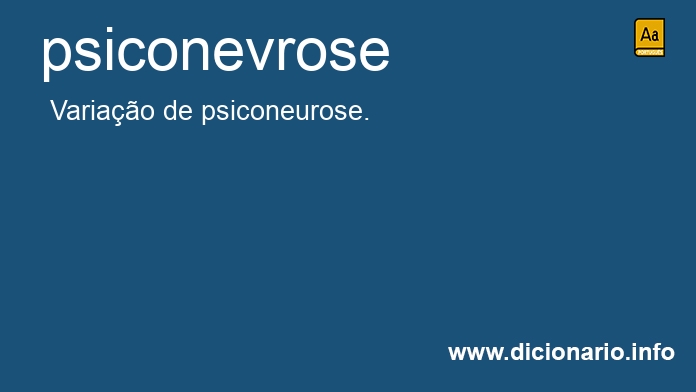 Significado de psiconevrose