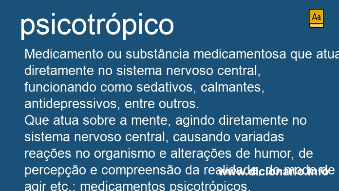 Significado de psicotrpica