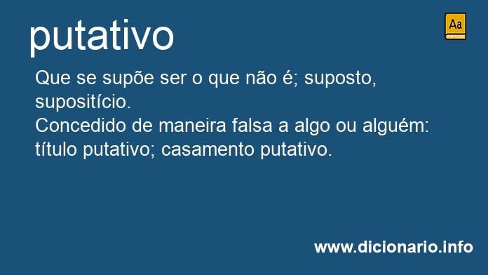 Significado de putativa