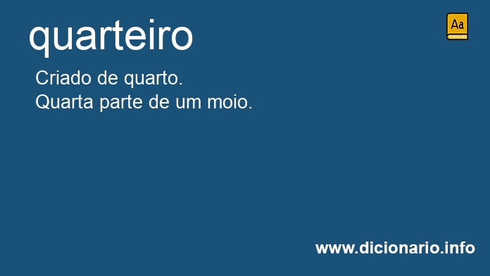 Significado de quarteiro