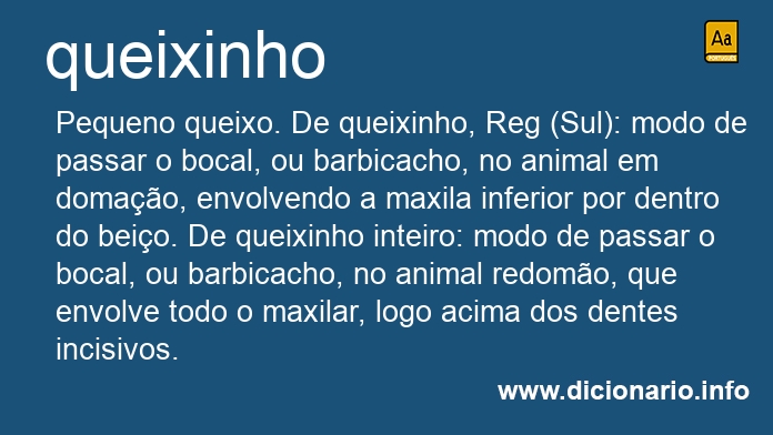 Significado de queixinha