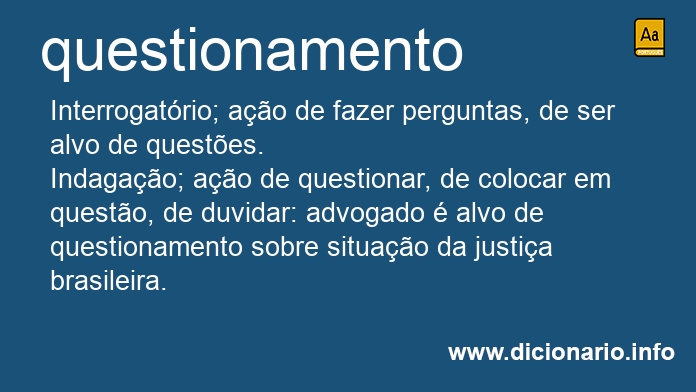 Significado de questionamento