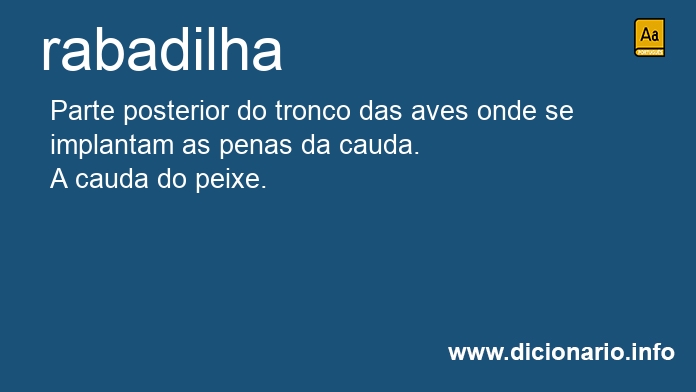 Significado de rabadilha