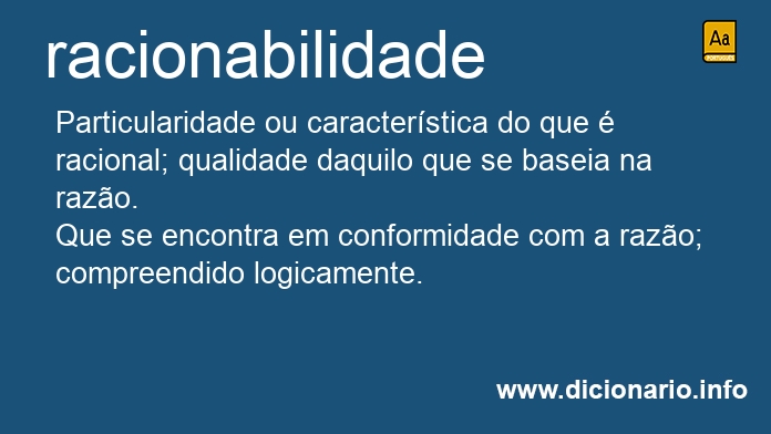 Significado de racionabilidade