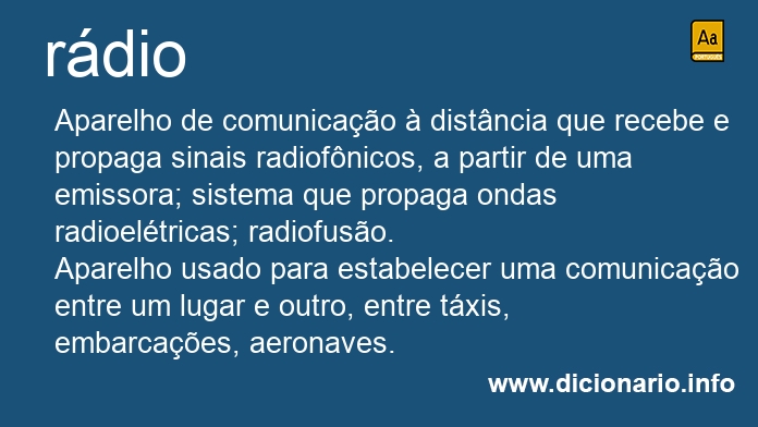 Significado de rdio