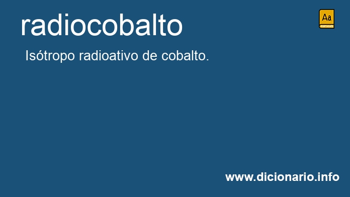 Significado de radiocobalto