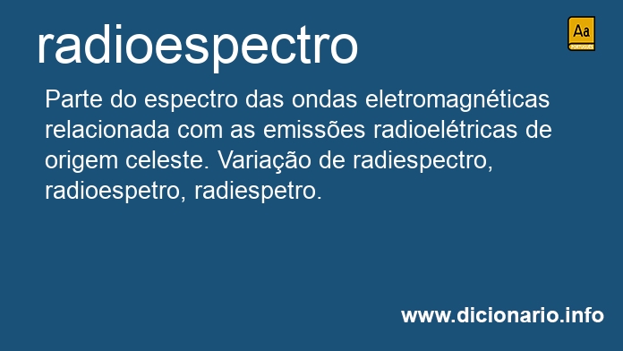 Significado de radioespectro