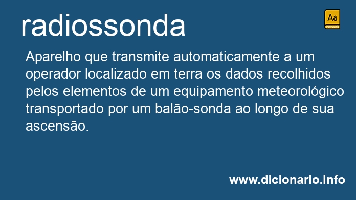 Significado de radiossonda