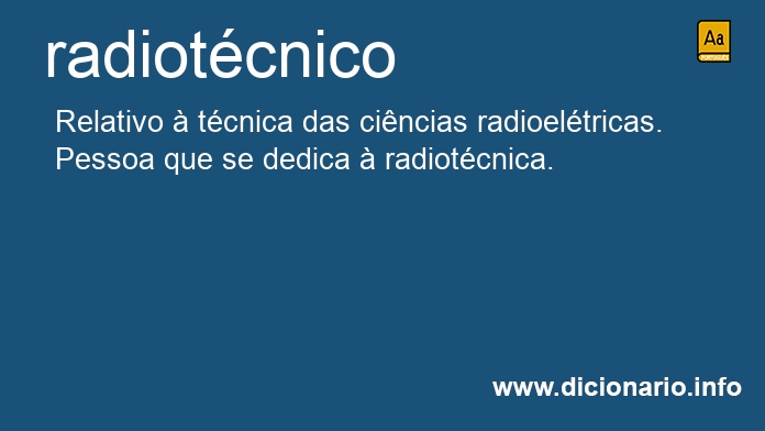 Significado de radiotcnico