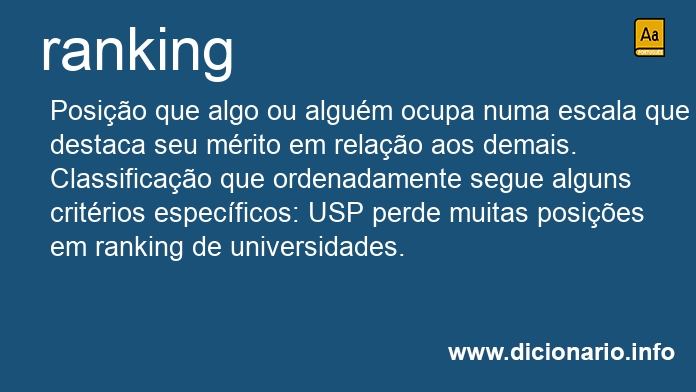 Significado de ranking