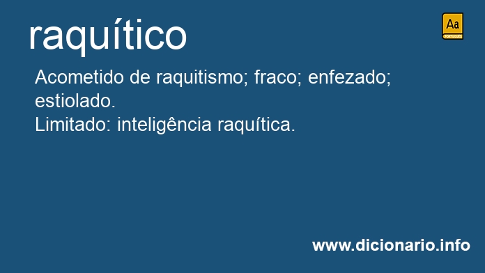 Significado de raquticos