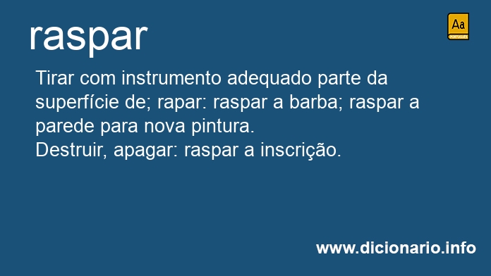 Significado de raspar