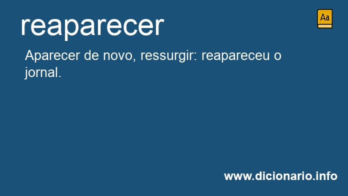 Significado de reaparecers