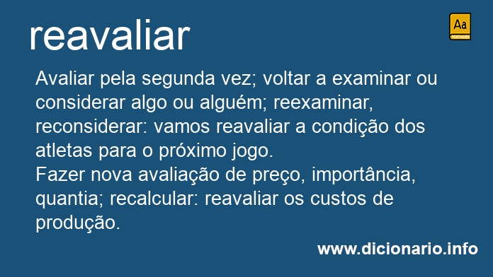 Significado de reavaliaras