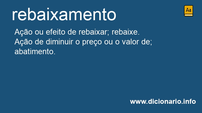 Significado de rebaixamento