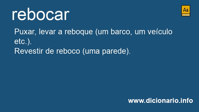 Significado de rebocar