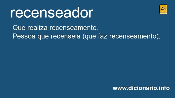 Significado de recenseador