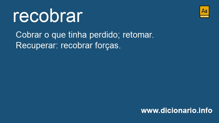 Significado de recobrar