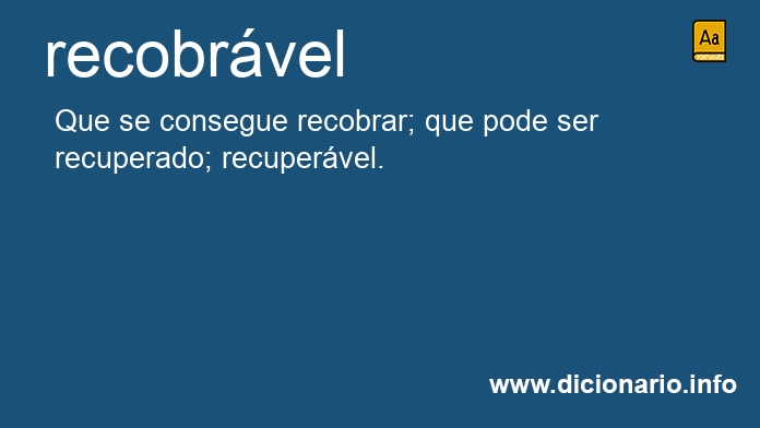 Significado de recobrvel