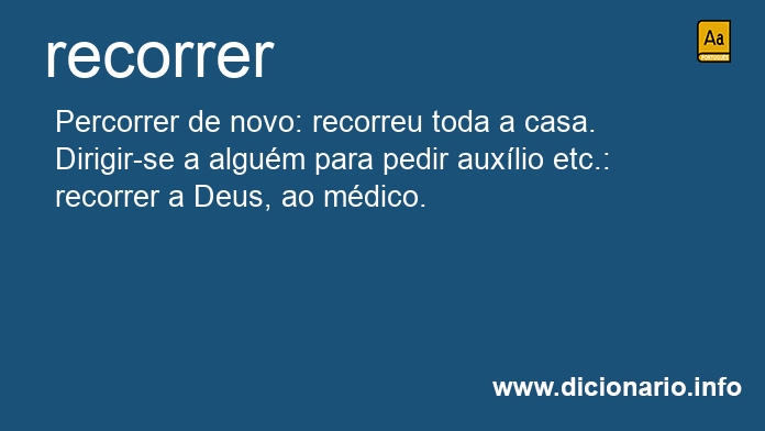 Significado de recorrer