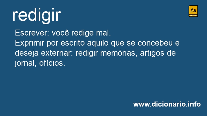 Significado de redigiram