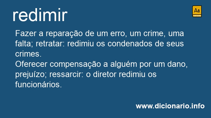 Significado de redimira