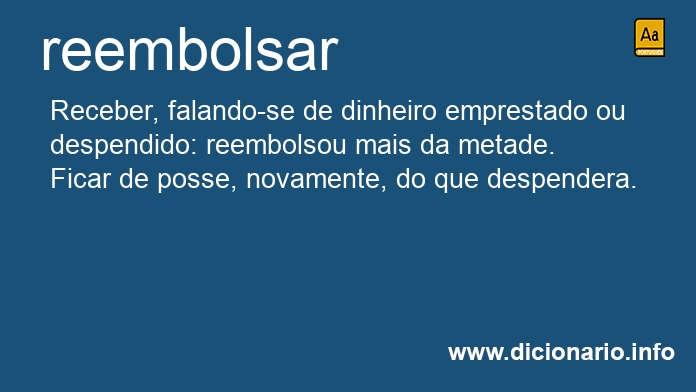 Significado de reembolsars