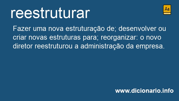 Significado de reestruturara