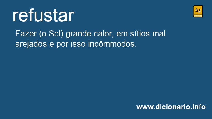 Significado de refustar