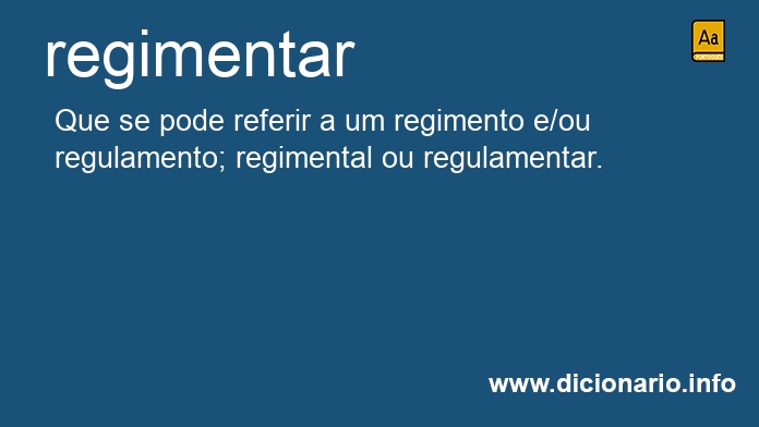 Significado de regimentem